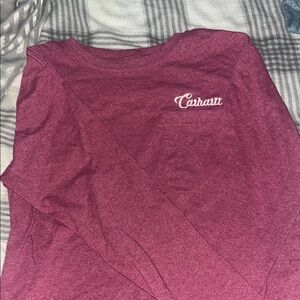 Carhartt Burgundy Long Sleeve Tee